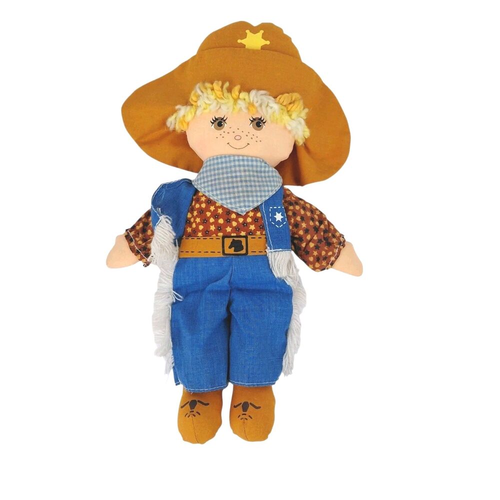 Knickerbocker Cowpokes Plush Cowboy Rag Doll 1981 Vtg GUC